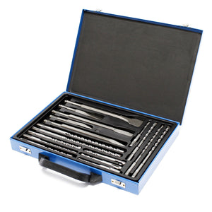 Conjunto de furadeira elétrica SDS-Plus 17 peças com eixo Ø10mm