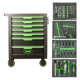 Carrinho de ferramentas de 7 gavetas verde - equipado JBM 54389