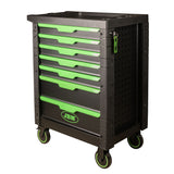 Carrinho de ferramentas de 7 gavetas verde - equipado JBM 54389