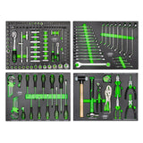 Carrinho de ferramentas de 7 gavetas verde - equipado JBM 54389