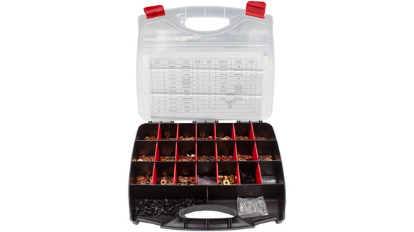 Sortido anilhas de cobre injetores de 551 pcs. Kroftools 4400