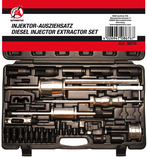 Kit saca injectores Kraftmann 8676