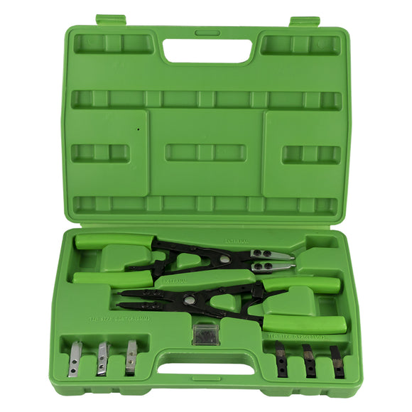 Conjunto de alicates Seeger com pontas intercambiáveis em mala de transporte JBM 53389